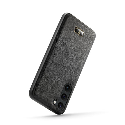 Fierre Shann Leather Texture Phone Back Cover Case, For Samsung Galaxy S24+ 5G, For Samsung Galaxy S24 5G