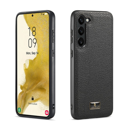 Fierre Shann Leather Texture Phone Back Cover Case, For Samsung Galaxy S24+ 5G, For Samsung Galaxy S24 5G