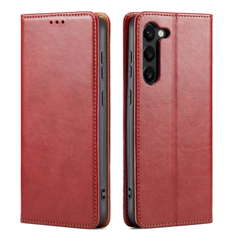 Fierre Shann PU Genuine Leather Texture Phone Case, For Samsung Galaxy A15 5G, For Samsung Galaxy A55 5G, For Samsung Galaxy A35 5G, For Samsung Galaxy S24 Ultra 5G, For Samsung Galaxy S24+ 5G, For Samsung Galaxy S24 5G