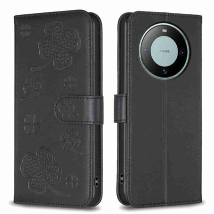 Four-leaf Embossed Leather Phone Case, For Huawei Mate 60 Pro / 60 Pro+, For Huawei Mate 60