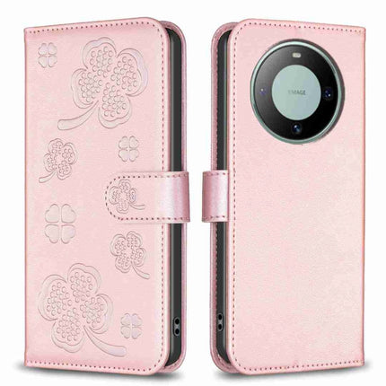 Four-leaf Embossed Leather Phone Case, For Huawei Mate 60 Pro / 60 Pro+, For Huawei Mate 60