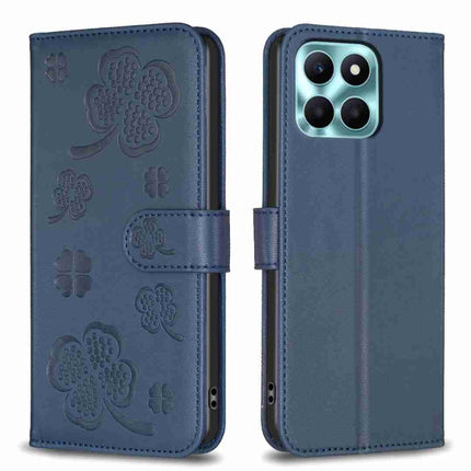 Four-leaf Embossed Leather Phone Case, For Honor X8b, For Honor X9b/Magic6 Lite 5G, For Honor X7b, For Honor X6a