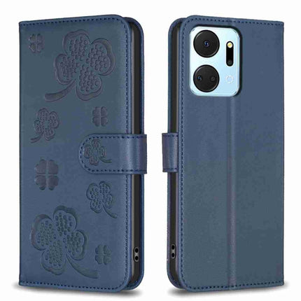 Four-leaf Embossed Leather Phone Case, For Honor 90 Lite / X50i, For Honor 90 Pro, For Honor 90 5G, For Honor X7a