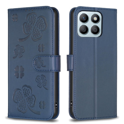 Four-leaf Embossed Leather Phone Case, For Honor X8b, For Honor X9b/Magic6 Lite 5G, For Honor X7b, For Honor X6a