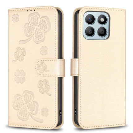 Four-leaf Embossed Leather Phone Case, For Honor X8b, For Honor X9b/Magic6 Lite 5G, For Honor X7b, For Honor X6a