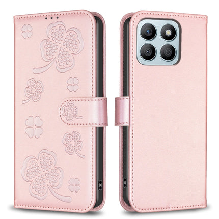 Four-leaf Embossed Leather Phone Case, For Honor X8b, For Honor X9b/Magic6 Lite 5G, For Honor X7b, For Honor X6a