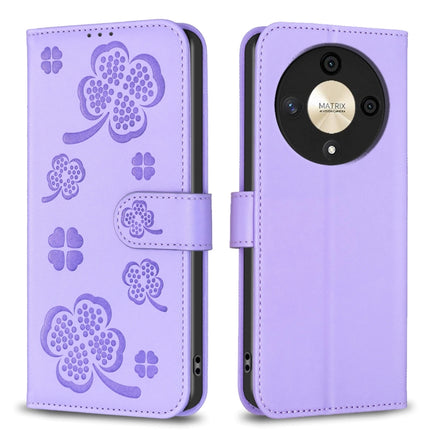 Four-leaf Embossed Leather Phone Case, For Honor X8b, For Honor X9b/Magic6 Lite 5G, For Honor X7b, For Honor X6a