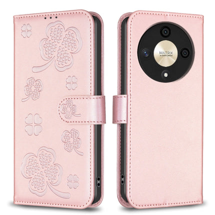 Four-leaf Embossed Leather Phone Case, For Honor X8b, For Honor X9b/Magic6 Lite 5G, For Honor X7b, For Honor X6a
