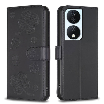 Four-leaf Embossed Leather Phone Case, For Honor X8b, For Honor X9b/Magic6 Lite 5G, For Honor X7b, For Honor X6a