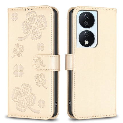 Four-leaf Embossed Leather Phone Case, For Honor X8b, For Honor X9b/Magic6 Lite 5G, For Honor X7b, For Honor X6a