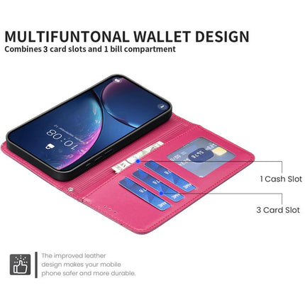 Four-leaf Embossed Leather Phone Case, For Honor 600 Global, For Honor X8c 4G, For Honor X6b, For Honor 200 Lite Global