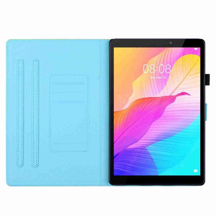 Painted Pattern Stitching Smart Leather Tablet Case