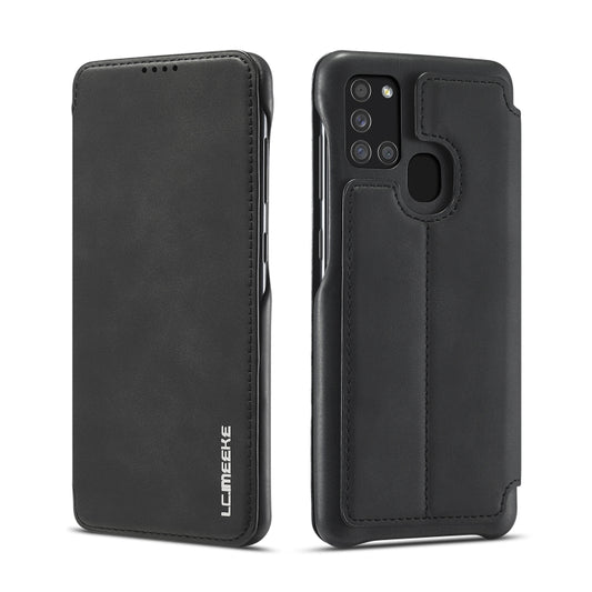LC.IMEEKE Hon Ancient Series Horizontal Flip Leather Case with Holder & Card Slot, For Samsung Galaxy A21s