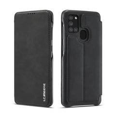 LC.IMEEKE Hon Ancient Series Horizontal Flip Leather Case with Holder & Card Slot, For Samsung Galaxy A21s