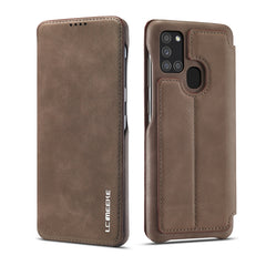LC.IMEEKE Hon Ancient Series Horizontal Flip Leather Case with Holder & Card Slot, For Samsung Galaxy A21s