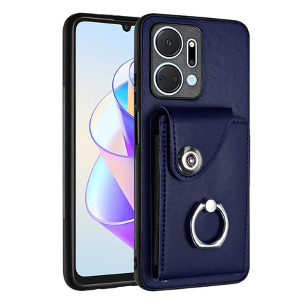 Organ Card Bag Ring Holder PU Phone Case, For Honor X7a / Play7T, For Honor X8a, For Honor X9a / Magic5 Lite