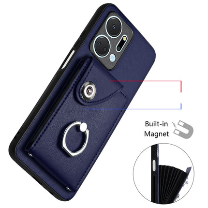 Organ Card Bag Ring Holder PU Phone Case, For Honor X7a / Play7T, For Honor X8a, For Honor X9a / Magic5 Lite