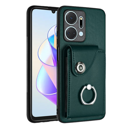 Organ Card Bag Ring Holder PU Phone Case, For Honor X7a / Play7T, For Honor X8a, For Honor X9a / Magic5 Lite