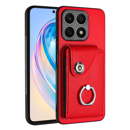 Organ Card Bag Ring Holder PU Phone Case, For Honor X7a / Play7T, For Honor X8a, For Honor X9a / Magic5 Lite