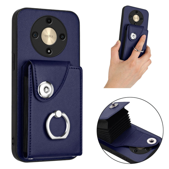 Organ Card Bag Ring Holder PU Phone Case, For Honor X9b / Magic6 Lite, For Honor X6a, For Honor X50i / 90 Lite, For Honor 90