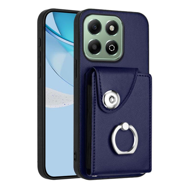 Organ Card Bag Ring Holder PU Phone Case, For Honor X6b 4G, For Honor 200 5G, For Honor 200 Pro 5G, For Honor 200 Lite 5G Global