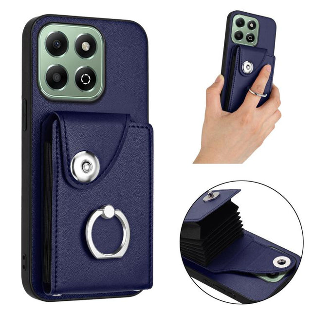 Organ Card Bag Ring Holder PU Phone Case, For Honor X6b 4G, For Honor 200 5G, For Honor 200 Pro 5G, For Honor 200 Lite 5G Global