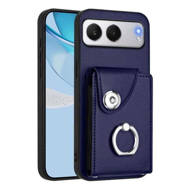 Organ Card Bag Ring Holder PU Phone Case, For OnePlus Nord 4, For OnePlus Nord CE4, For OnePlus Nord CE 3 Lite