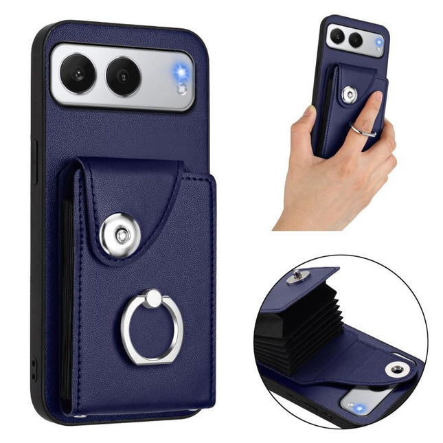 Organ Card Bag Ring Holder PU Phone Case, For OnePlus Nord 4, For OnePlus Nord CE4, For OnePlus Nord CE 3 Lite