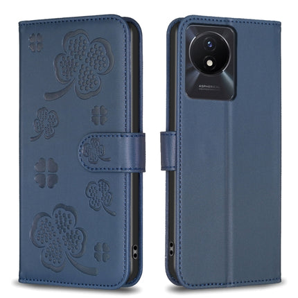 Four-leaf Embossed Leather Phone Case, For vivo Y78 5G / Y36, For vivo Y02 4G, For vivo Y35 4G / Y22s, For vivo Y02s