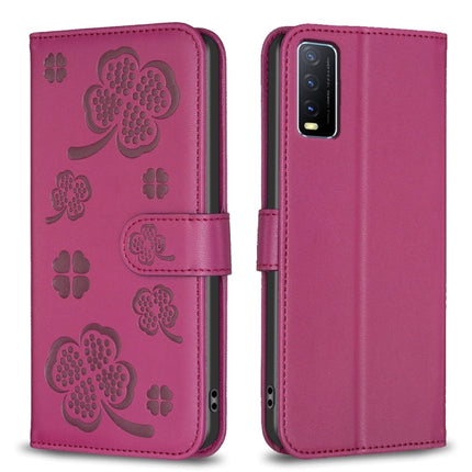Four-leaf Embossed Leather Phone Case, For vivo Y15s, For vivo Y21 / Y21s / Y33s, For vivo Y51 2020 / Y51a / Y51s, For vivo Y20