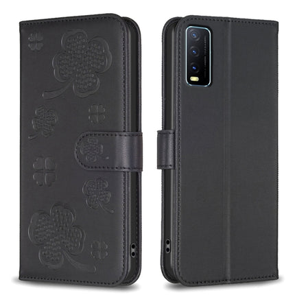 Four-leaf Embossed Leather Phone Case, For vivo Y15s, For vivo Y21 / Y21s / Y33s, For vivo Y51 2020 / Y51a / Y51s, For vivo Y20