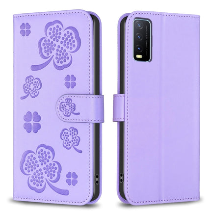 Four-leaf Embossed Leather Phone Case, For vivo Y15s, For vivo Y21 / Y21s / Y33s, For vivo Y51 2020 / Y51a / Y51s, For vivo Y20
