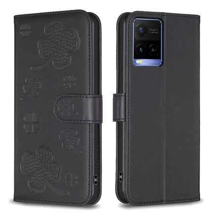 Four-leaf Embossed Leather Phone Case, For vivo Y15s, For vivo Y21 / Y21s / Y33s, For vivo Y51 2020 / Y51a / Y51s, For vivo Y20