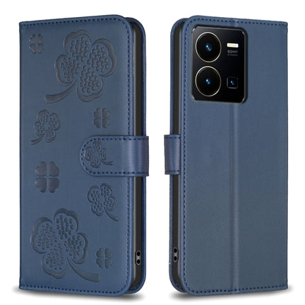 Four-leaf Embossed Leather Phone Case, For vivo Y78 5G / Y36, For vivo Y02 4G, For vivo Y35 4G / Y22s, For vivo Y02s