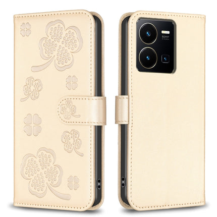 Four-leaf Embossed Leather Phone Case, For vivo Y78 5G / Y36, For vivo Y02 4G, For vivo Y35 4G / Y22s, For vivo Y02s