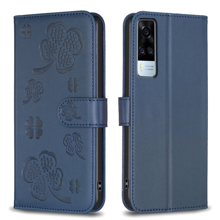 Four-leaf Embossed Leather Phone Case, For vivo Y15s, For vivo Y21 / Y21s / Y33s, For vivo Y51 2020 / Y51a / Y51s, For vivo Y20