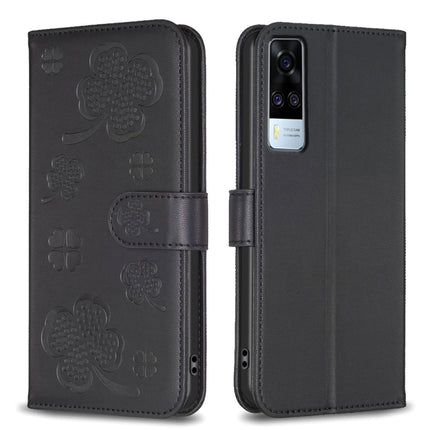 Four-leaf Embossed Leather Phone Case, For vivo Y15s, For vivo Y21 / Y21s / Y33s, For vivo Y51 2020 / Y51a / Y51s, For vivo Y20