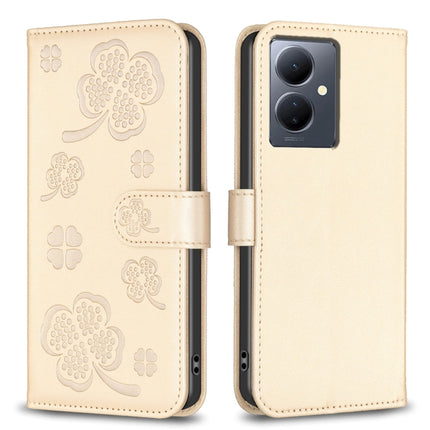 Four-leaf Embossed Leather Phone Case, For vivo Y78 5G / Y36, For vivo Y02 4G, For vivo Y35 4G / Y22s, For vivo Y02s