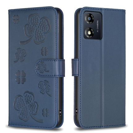 Four-leaf Embossed Leather Phone Case, For Motorola Edge 40 Pro 5G / X40 / X40 Pro, For Motorola Moto G13 4G / G23 4G / G53 5G, For Motorola Moto E13 4G, For Motorola Moto G73 5G