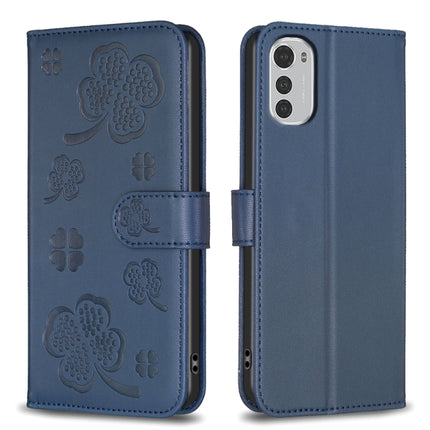 Four-leaf Embossed Leather Phone Case, For Motorola Moto E32 4G, For Motorola Moto G22, For Motorola Moto E40 / E30, For Motorola Moto G71