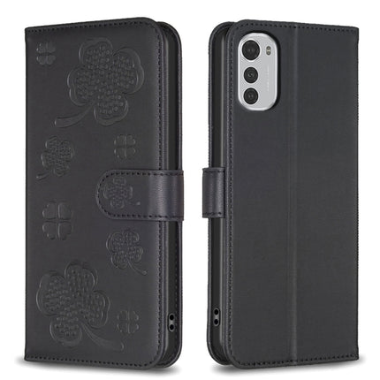Four-leaf Embossed Leather Phone Case, For Motorola Moto E32 4G, For Motorola Moto G22, For Motorola Moto E40 / E30, For Motorola Moto G71