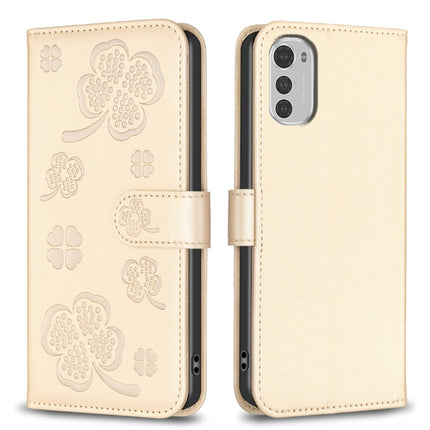 Four-leaf Embossed Leather Phone Case, For Motorola Moto E32 4G, For Motorola Moto G22, For Motorola Moto E40 / E30, For Motorola Moto G71