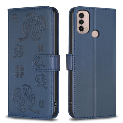 Four-leaf Embossed Leather Phone Case, For Motorola Moto E32 4G, For Motorola Moto G22, For Motorola Moto E40 / E30, For Motorola Moto G71