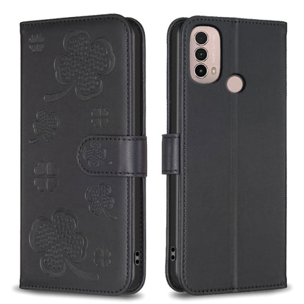 Four-leaf Embossed Leather Phone Case, For Motorola Moto E32 4G, For Motorola Moto G22, For Motorola Moto E40 / E30, For Motorola Moto G71