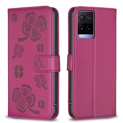 Four-leaf Embossed Leather Phone Case, For Motorola Edge 40 Pro 5G / X40 / X40 Pro, For Motorola Moto G13 4G / G23 4G / G53 5G, For Motorola Moto E13 4G, For Motorola Moto G73 5G