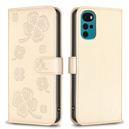 Four-leaf Embossed Leather Phone Case, For Motorola Moto E32 4G, For Motorola Moto G22, For Motorola Moto E40 / E30, For Motorola Moto G71