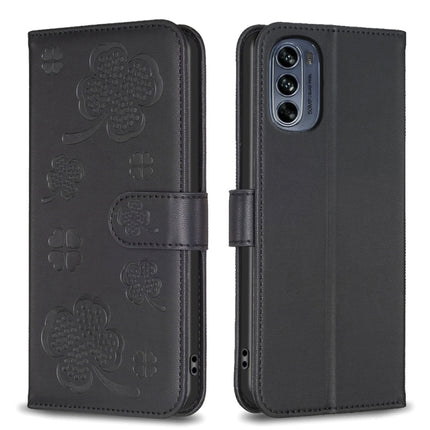 Four-leaf Embossed Leather Phone Case, For Motorola Moto G72, For Motorola Moto G32 4G, For Motorola Moto G42, For Motorola Moto G62