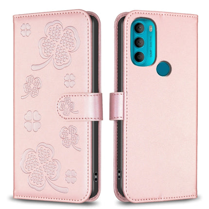 Four-leaf Embossed Leather Phone Case, For Motorola Moto E32 4G, For Motorola Moto G22, For Motorola Moto E40 / E30, For Motorola Moto G71