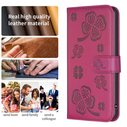 Four-leaf Embossed Leather Phone Case, For Motorola Moto G85, For Motorola Edge 50 Pro 5G, For Motorola Moto G24 / E14 / G04, For Motorola Moto G84