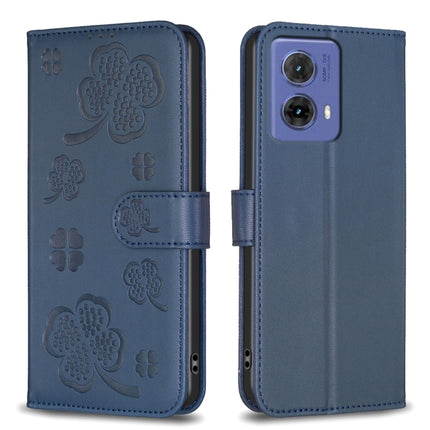 Four-leaf Embossed Leather Phone Case, For Motorola Moto G85, For Motorola Edge 50 Pro 5G, For Motorola Moto G24 / E14 / G04, For Motorola Moto G84